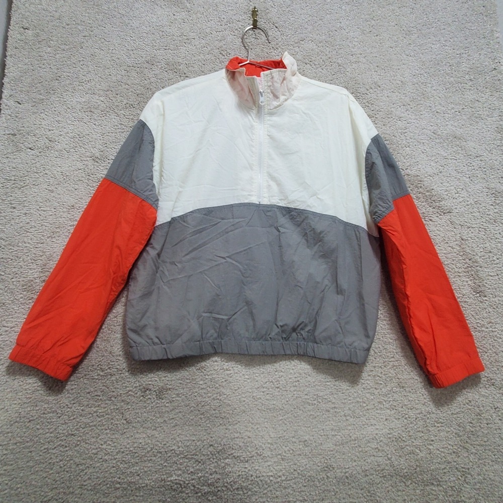 Forever 21 Windbreaker Jacket Women's Medium Multicolor 100%‎ Nylon Half Zip